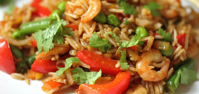  Рис с морепродуктами и овощами